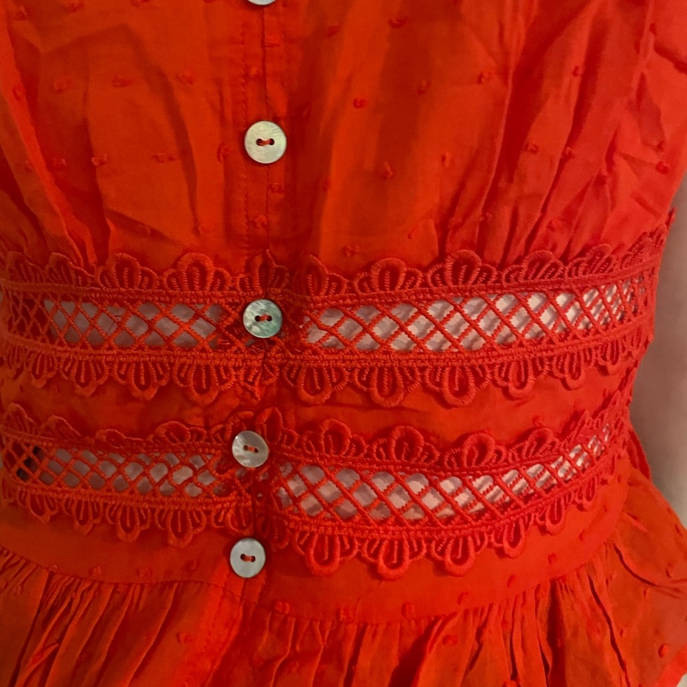 Red Ruffle Blouse - Picture 3 of 7